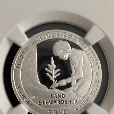 Silver 2020-S 25¢ Marsh-Billings-Rockefeller PF70 | PeerMetals