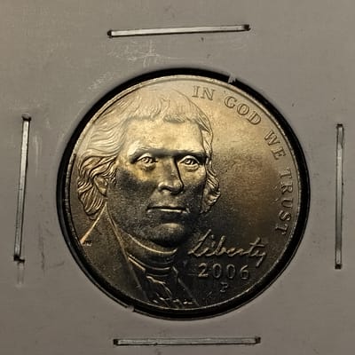 2006 P Jefferson nickel westward journey 