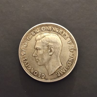 Silver 1937 Australian 1 crown - additional view