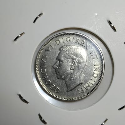 1939 Canadian 5 cent  - additional view