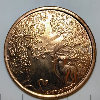 1oz copper round Nordic creatures series  - additional view