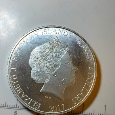 2017 Solomon Islands $4 Lady Liberty 1.5 oz silver - additional view