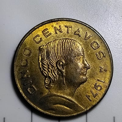 1971 5 Mexican centavos 