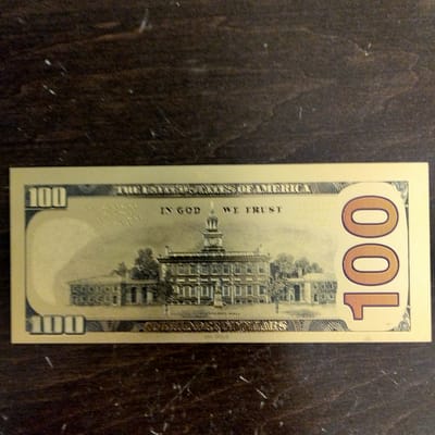 Commemorative 24K Gold-Layered $100 Bill  - additional view