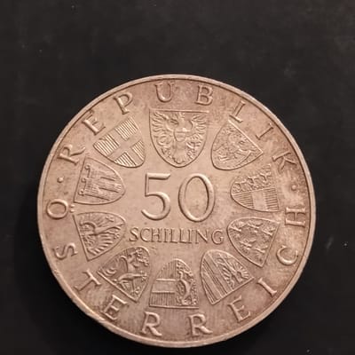 Silver 1970 Austrian 50 Shilling Commemorative - additional view
