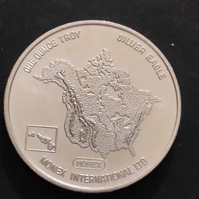 Vintage Silver 1982 Monex International Eagle  - additional view