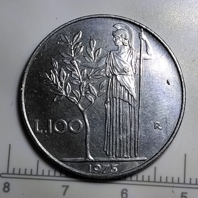 1975 Italian 100 Lire - additional view