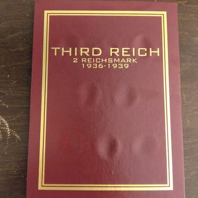 Third Reich 2 Reichsmark Silver Coin Folder