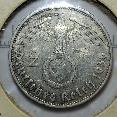 Silver (Detailed): 1938-A Germany 2 Reichsmark