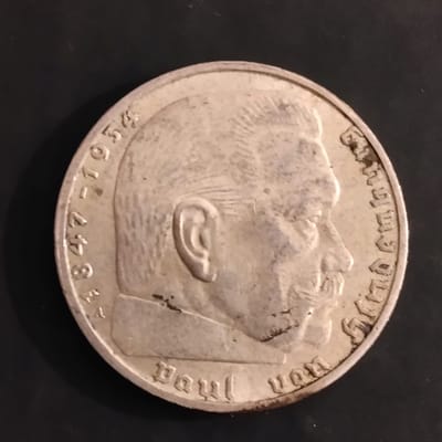 Silver German 1937-A 2 Reichsmarks XF Condition  - additional view