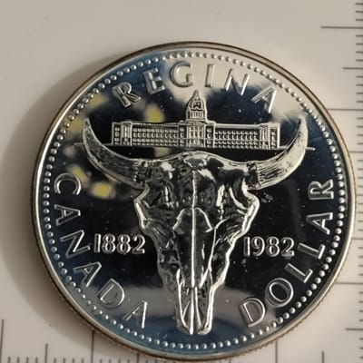 1982 Canada Silver Dollar Regina Centennial Proof 