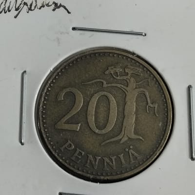 1963 20 Penniä coin from Finland. - additional view
