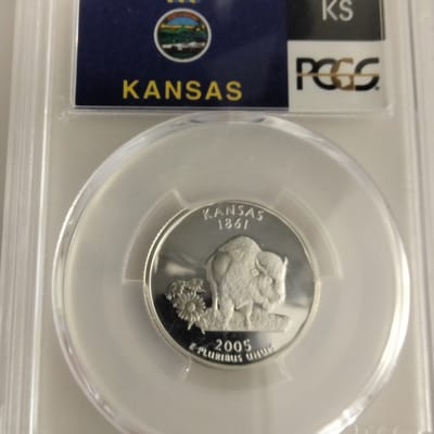 Silver 2005-S Kansas State Quarter PCGS PR69DCAM - additional view
