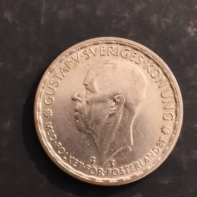 Silver Sweden 1948 1 Krona Crowned Arms - additional view