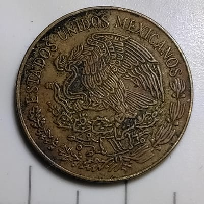 1970 5 Mexican centavos  - additional view