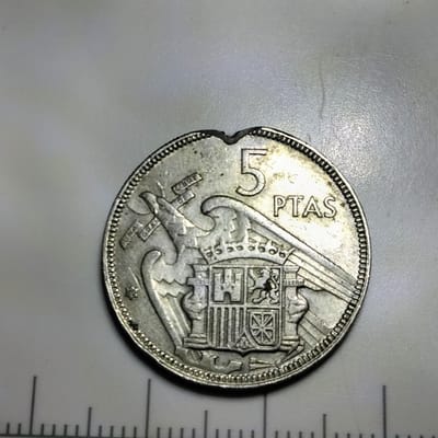 1957 5 Spanish pesetas  - additional view