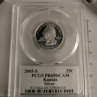 Silver 2005-S Kansas State Quarter PCGS PR69DCAM
