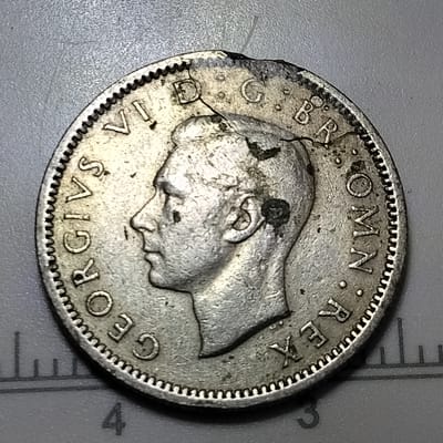 1949 British sixpence 