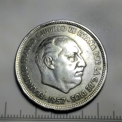 Key date 1957 50 Spanish pesetas