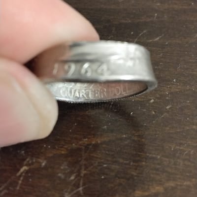 1964-D 90% Quarter ring  - additional view