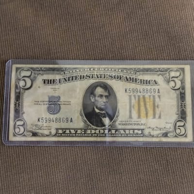 WW2 1934A $5 North Africa Silver Certificate 