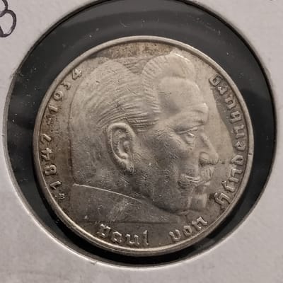 Silver 1938-B Germany 2 Reichsmark Vienna Mint XF - additional view