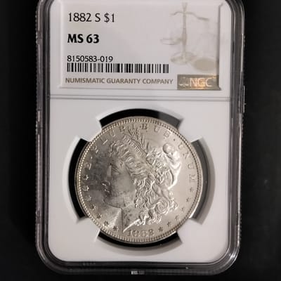 NGC 1882-S MS-63 Morgan Silver Dollar Sharp Strike