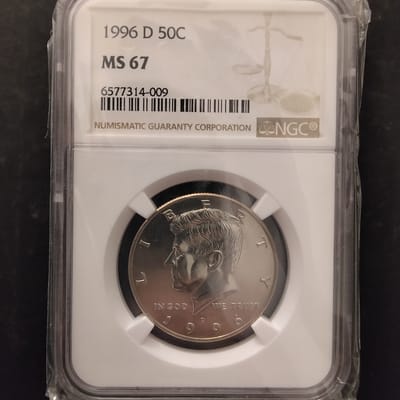 MS-67 1996-D Kennedy Half Dollar