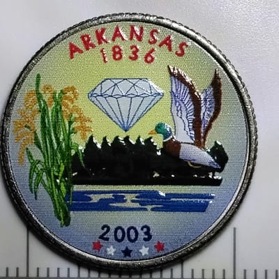 Error colorized 2003 Arkansas Washington quarter 