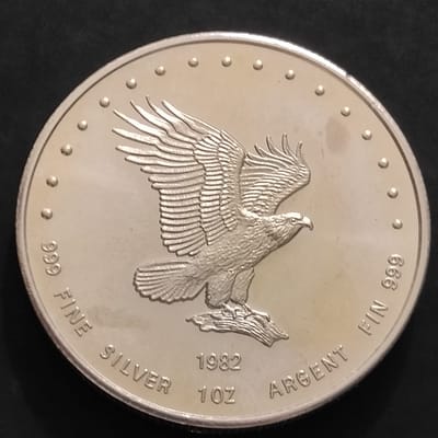 Vintage Silver 1982 Monex International Eagle 