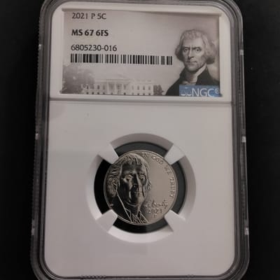 2021-P Jefferson Nickel NGC MS-67 6FS (Full Steps)