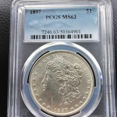 Silver MS-63 1897 Morgan Dollar 