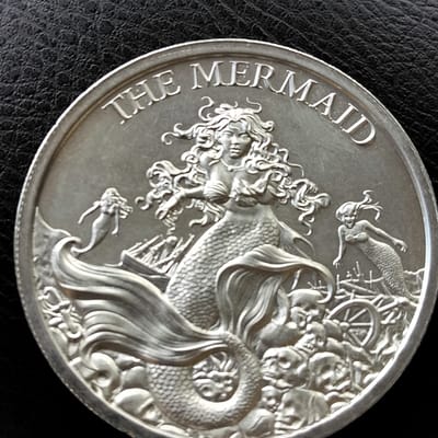 Silver 2oz THE MERMAID Cryptozoology series HR