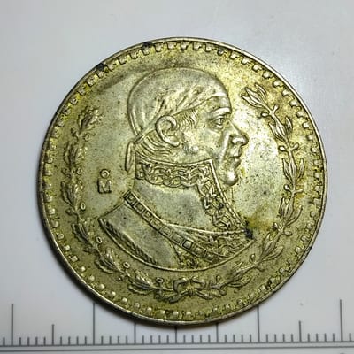 Silver 1957 Mexico 1 Peso