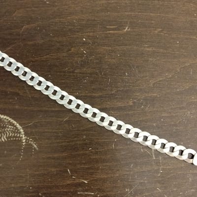 Solid 925 Sterling Silver Curb Link Bracelet