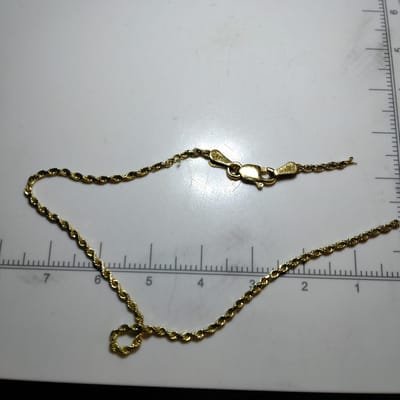14k Gold Rope Bracelet Melt - additional view