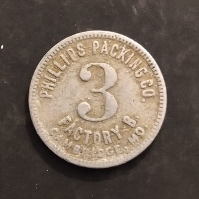 Rare Maryland Phillips Cannery B 3-Unit Wage Piece - additional view