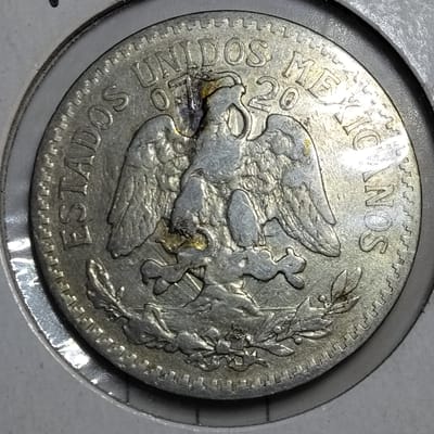 Silver 1920 Mexico 50 Centavos - additional view