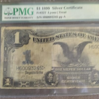 1899 $1 "Black Eagle" Silver Certificate  VG-10 - additional view