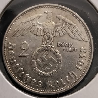 Silver 1938-B Germany 2 Reichsmark Vienna Mint XF