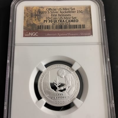 Silver 2020-S 25¢ Marsh-Billings-Rockefeller PF70