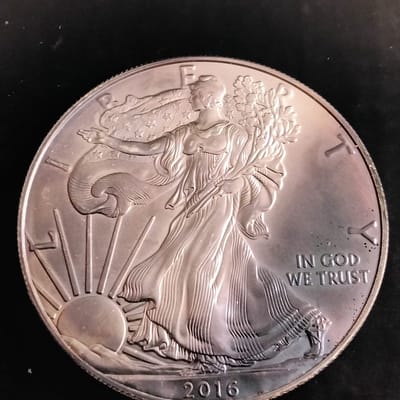 2016 American Silver Eagle 1oz BU Purple Toned
