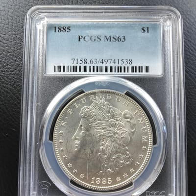 Silver MS-63 1885-P Morgan dollar 