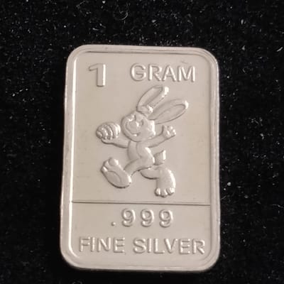 1 gram silver "Money Bunny"🐇 fractional bar