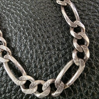 Vintage Sterling Figaro Chain Necklace