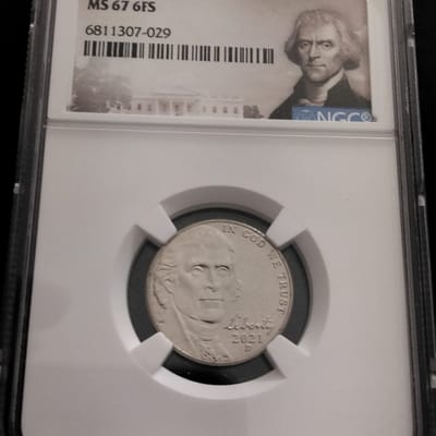 2021-D Jefferson Nickel NGC MS-67 6FS Full Steps