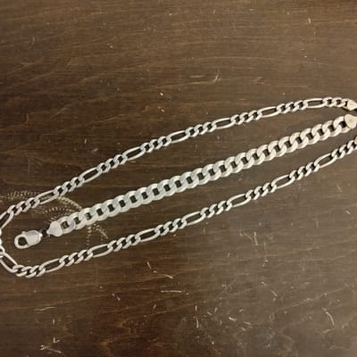 Vintage Necklace/ curb link bracelet combo 