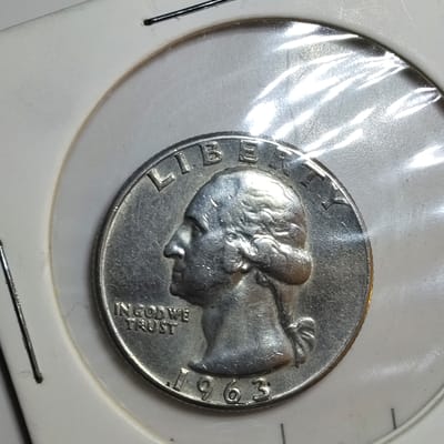 Silver 1963 Washington quarter 