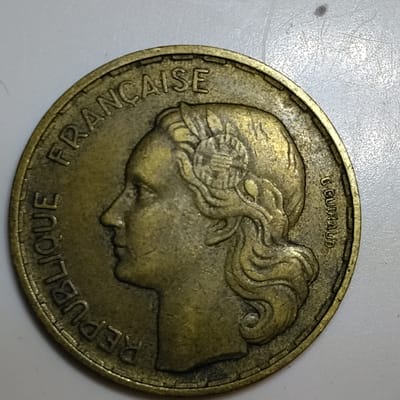 1953-B France 20 Francs - Georges Guiraud Rooster  - additional view
