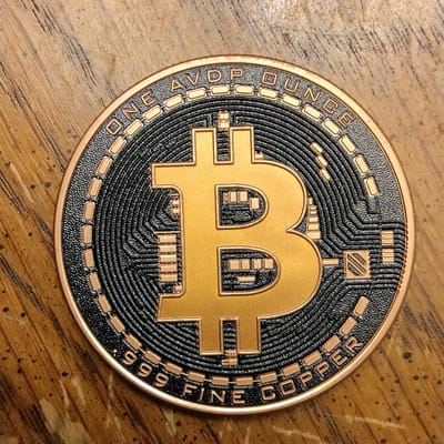 Bitcoin 1oz copper round 